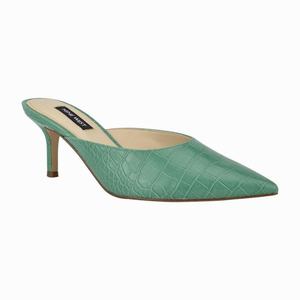 Nine West Ali Pointy Toe Mules - Green - Ireland (CW6382597)